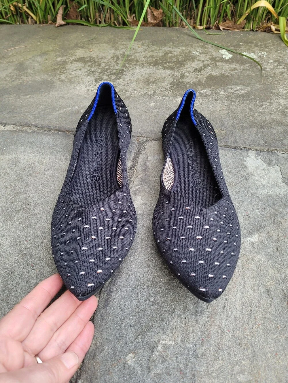 Rothys Ivory Polka Dot The Point Flats